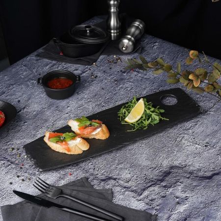 Блюдо прямоугольное 42,5*13 см h1,4 см Black Raw Stellar P.L. Proff Cuisine [1]