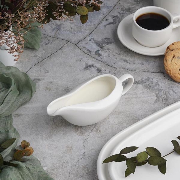 Соусник 160 мл 16,5*6,5 см с ручкой белый фарфор P.L. Proff Cuisine [6]