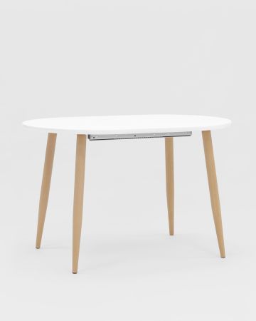 Стол обеденный Берген раскладной 120-180*80 белый