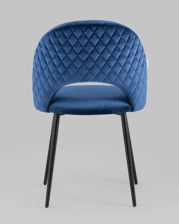 Стул Меган NEW велюр с ромбами синий