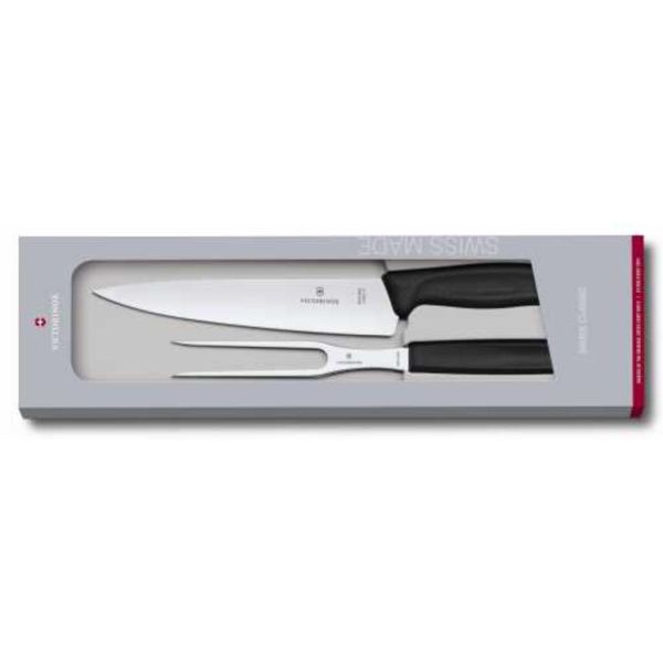 Набор Victorinox: универсальный нож 19 см + вилка для мяса 15 см