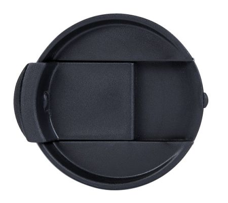 Термокружка  0.35 л черная с клапаном и присоской,  нержавеющая сталь