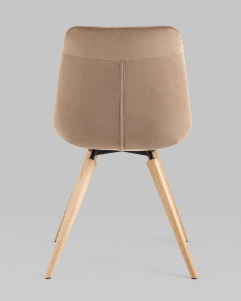 Стул Флекс на деревянных ножках велюр капучино