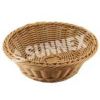 Корзина для хлеба d18,5 см h7,5 см плетеная ротанг коричневая SUNNEX