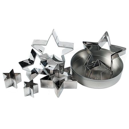 Набор кондитерских форм "Звезда", h 3 см, d 3/ 4/ 5/ 6/ 7/ 8/ 9/ 10/ 12 см, P.L.