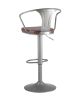 Стул барный TOLIX ARMS SOFT серебристый