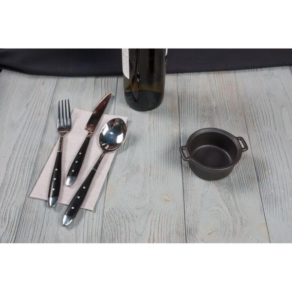 Соусник 125 мл 10,7*8,5 см h4 см Smooth Black Raw Stellar P.L. Proff Cuisine [6]