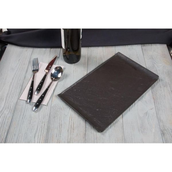 Блюдо прямоугольное 33,5*20,5 см h1,5 см с бортами Side Up2 Black Raw Stellar P.L. Proff Cuisine [1]