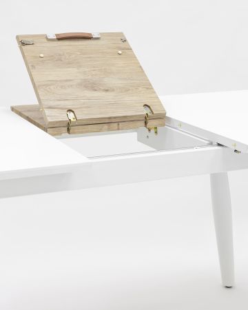 Стол обеденный Чикаго раскладной 160-200*90 белый