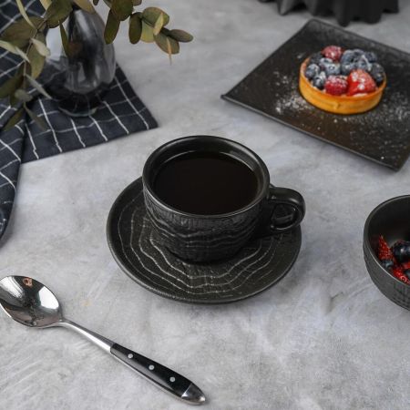 Чайная пара 200 мл d 8,8 см h6,2 см Black Raw Wood P.L. Proff Cuisine [6]