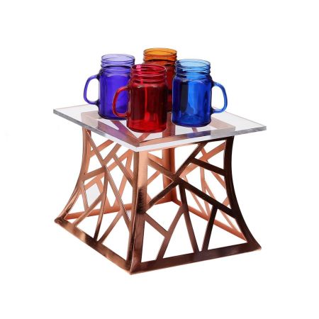 Подставка фуршетная стойка 30*30*24,5 см. квадрат Tower Cutouts нерж. P.L. Proff Cuisine