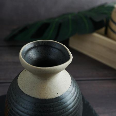 Соусник 310 мл бутылочка для соевого соуса, саке d 8,3 см h11,5 см фарфор Dark Matt Panasia P.L. [1]