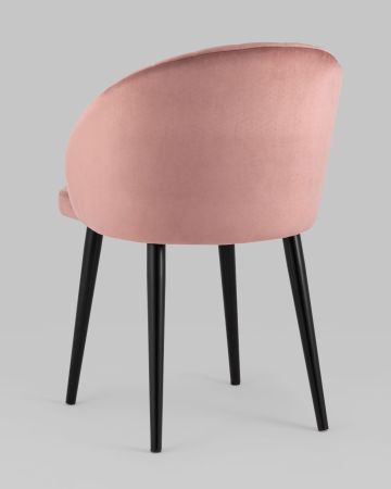 Стул с подлокотниками Брюссель велюр пыльно-розовый