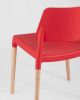 Стул BISTRO красный пластик ножки из дерева