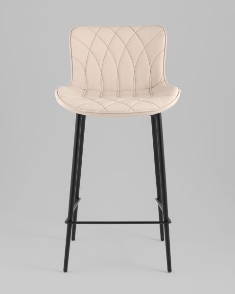 Стул полубарный Vault экокожа светло-серый