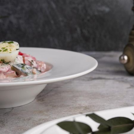 Тарелка глубокая 150 мл d 20 см h4 см для пасты белая фарфор P.L. Proff Cuisine [6]