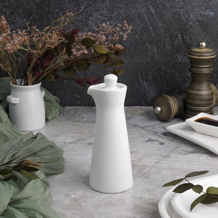 Соусник 150 мл бутылочка для соевого соуса белый фарфор P.L. Proff Cuisine [6]