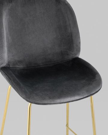 Стул барный Beetle со спинкой серый