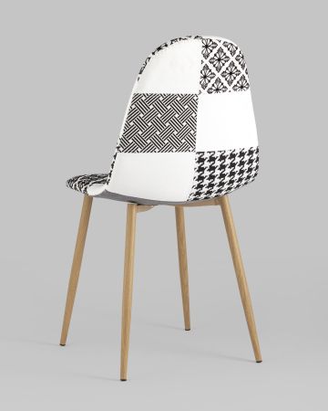 Стул Валенсия пэчворк черно-белый