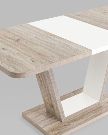 Стол Vector 120-160*80 дуб анкона/белый