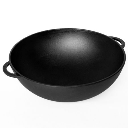 Сковорода Wok d=30 см. h=10,5 см. 5,25 л. чугун с 2 ручками /1/