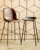Стул барный Beetle PU со спинкой коричневый