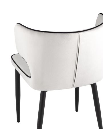 Стул Матео с кантом велюр светло-серый