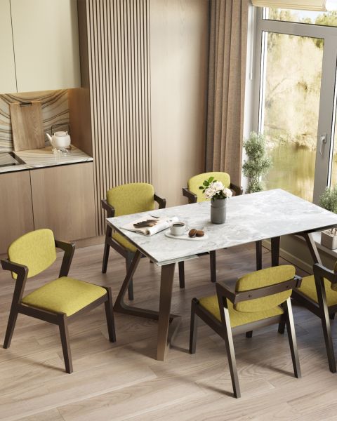 Стол обеденный Артизан раскладной 160-240*89,5 керамика