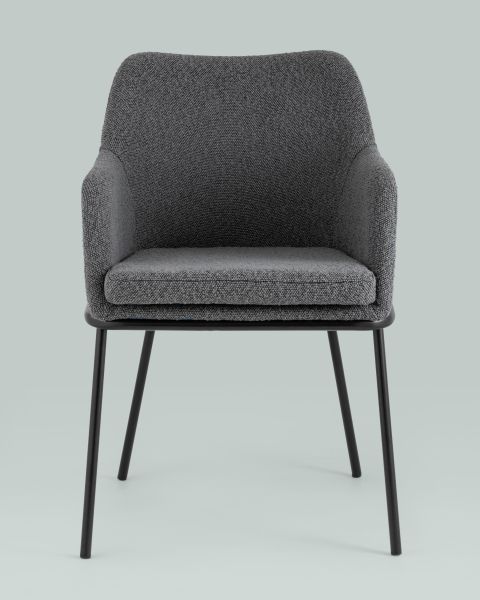 Стул Кози ткань букле тёмно-серый