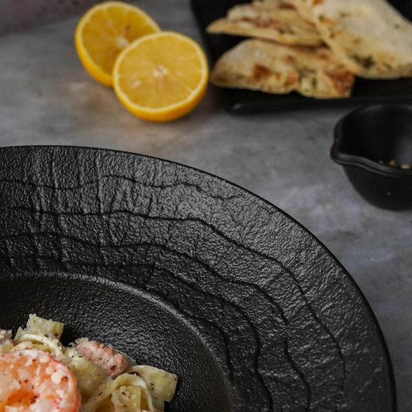 Тарелка глубокая 380 мл d 25 см h7,8 см для пасты, для супа Black Raw Wood P.L. Proff Cuisine [3]