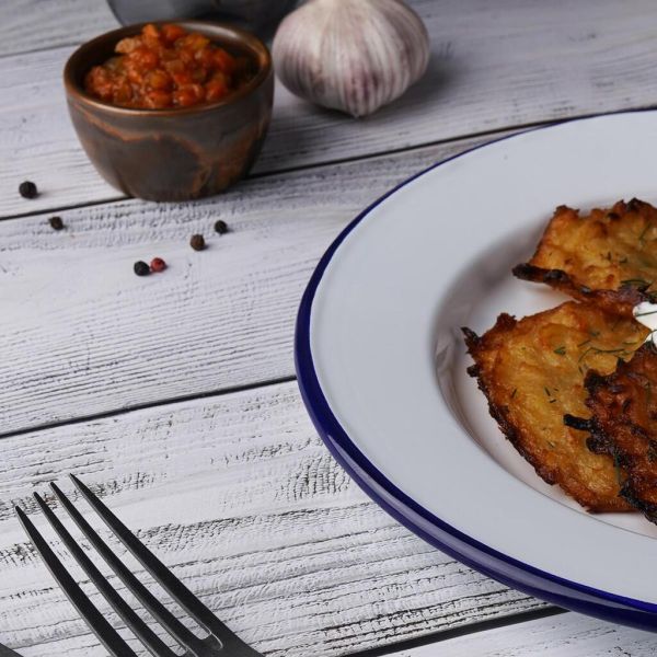 Тарелка d 25 см h2,3 см Blue Rim эмалированая сталь SUNNEX [1]