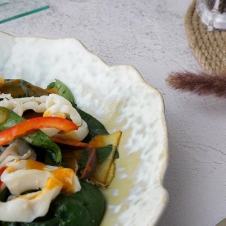 Салатник 500 мл d 22 см h5,5 см Crush Gray Spots Light Green Frutti di Mare P.L. [1]