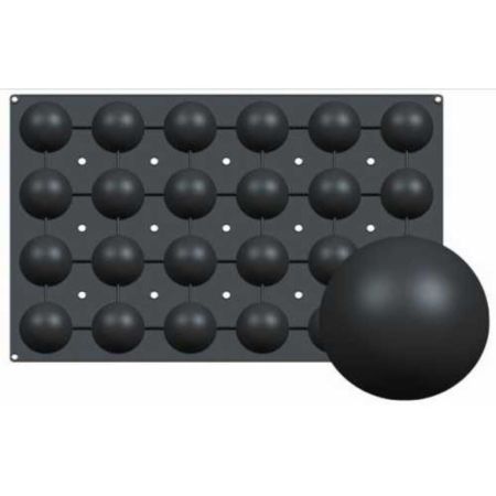 Форма кондитерская "Полусфера" 24 ячейки d 70 мм, h 35 мм силикон (59*38,5 см) P.L.