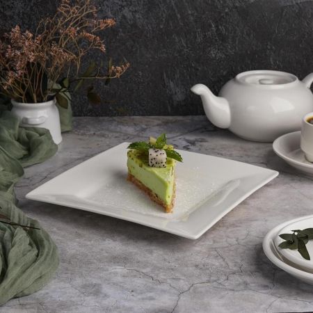 Тарелка 21,5*21,5 см h2,2 см квадратная белая фарфор P.L. Proff Cuisine [4]