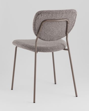 Стул обеденный Gigi тёмно-серый букле серые ножки