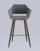 Стул барный Саймон велюр тёмно-серый