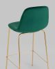 Стул барный Валенсия SN велюр зеленый золотые ножки