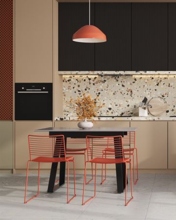 Стол обеденный Детройт раскладной 120-160*80 серый