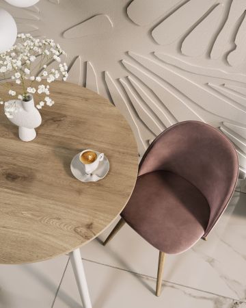 Стул Лион велюр с ромбами розовый