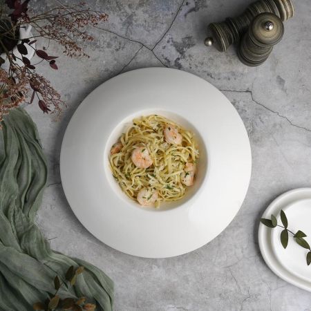 Тарелка глубокая 400 мл d 28 см h5 см для пасты, для супа белая фарфор P.L. Proff Cuisine [3]