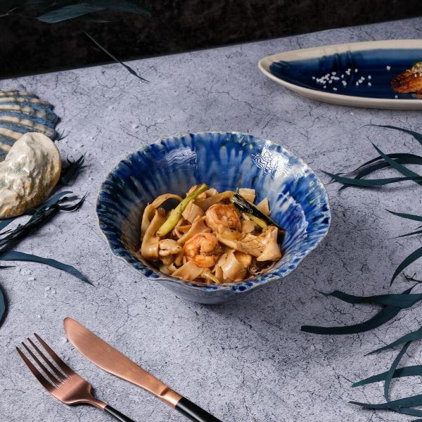 Салатник 925 мл d 19,5/6 см h9 см Dark Purple Northern Blue Flower Frutti di Mare P.L. [1]