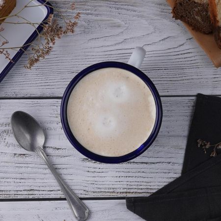 Кружка 510 мл d 10,5 см h9 см Blue Rim эмалированая сталь SUNNEX [1]