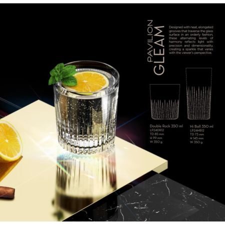 Стакан Олд фэшн 350 мл хр. стекло "Gleam Pavilion" d 8,4/6,5 см h10 см Lucaris [6]