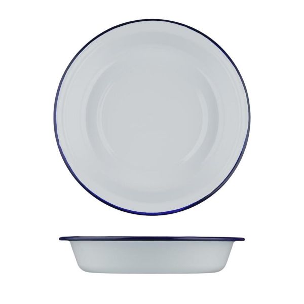 Салатник 700 мл d 21 см h3,9 см Blue Rim эмалированая сталь SUNNEX [1]