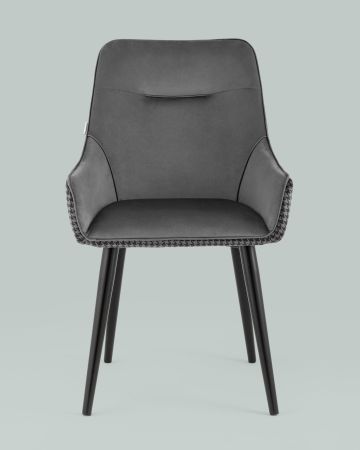Стул Джоан велюр серый гусиная лапка