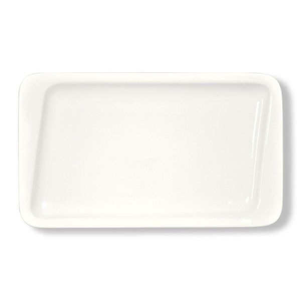 Блюдо прямоугольное 36*21 см со смещенным дном Asymmetry белое фарфор P.L. Proff Cuisine [1]