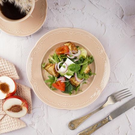 Тарелка d 23 см h2,3 см Aristocrat Peach Tea Noble [6]