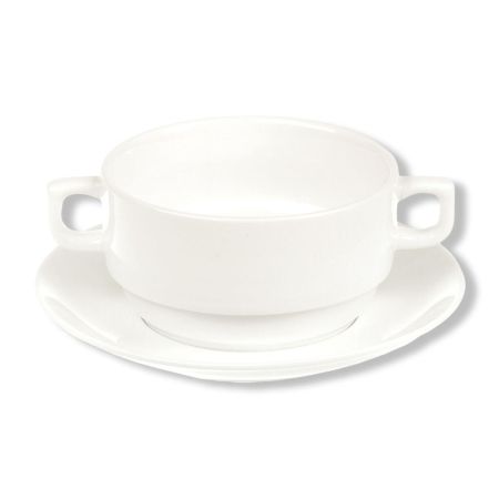 Бульонная пара 350 мл d 11,5 см h6 см белая фарфор Stackable P.L. Proff Cuisine [4]