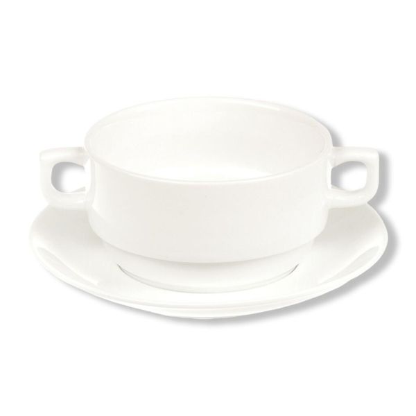 Бульонная пара 350 мл d 11,5 см h6 см белая фарфор Stackable P.L. Proff Cuisine [4]