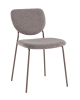 Стул обеденный Gigi тёмно-серый букле серые ножки